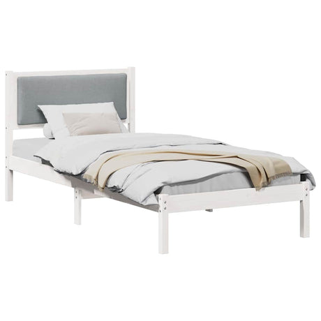 Vidaxl bedframe lichtgrijs 90 x 200 cm massief grenenhout