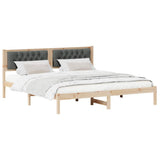 Vidaxl bedframe donkergrijs 160 x 200 cm massief grenenhout