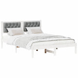 Vidaxl bedframe lichtgrijs 150 x 200 cm massief grenenhout