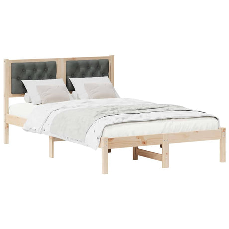 Vidaxl bedframe donkergrijs 120 x 200 cm massief grenenhout