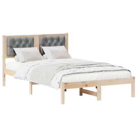 Vidaxl bedframe lichtgrijs 120 x 190 cm massief grenenhout