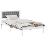 Vidaxl bedframe lichtgrijs 100 x 200 cm massief grenenhout