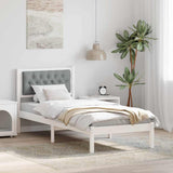 Vidaxl bedframe lichtgrijs 90 x 190 cm massief grenenhout