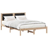 Vidaxl bedframe met gevoerd hoofdgedeelte zwart 140 x 190 cm