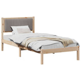 Vidaxl bedframe met gevoerd hoofdgedeelte taupe 90 x 190 cm