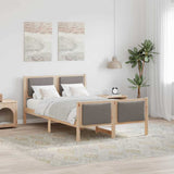 Vidaxl bedframe met hoofdeinde taupe 120 x 200 cm stof