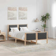 Vidaxl bedframe met hoofdeinde donkergrijs 120 x 190 cm stof