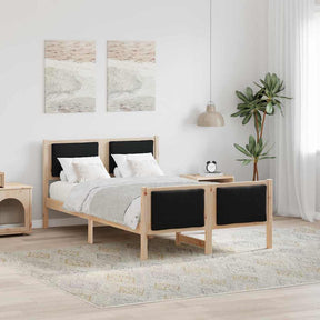Vidaxl bedframe met hoofdeinde zwart 120 x 190 cm stof