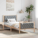 Vidaxl bedframe lichtgrijs 90 x 200 cm massief grenenhout
