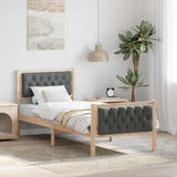 Vidaxl bedframe donkergrijs 80 x 200 cm massief grenenhout
