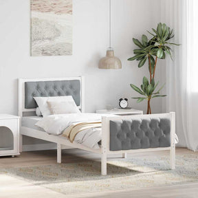 Vidaxl bedframe lichtgrijs 80 x 200 cm massief grenenhout