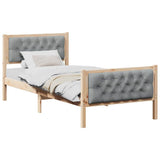 Vidaxl bedframe lichtgrijs 90 x 190 cm massief grenenhout