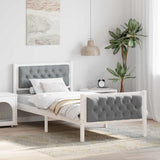 Vidaxl bedframe lichtgrijs 90 x 190 cm massief grenenhout
