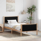 Vidaxl bedframe bruin en zwart 90 x 190 cm massief grenenhout