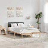 Vidaxl bedframe bruin en donkergrijs 120 x 200 cm massief grenenhout