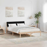 Vidaxl bedframe bruin en zwart 140 x 200 cm massief grenenhout