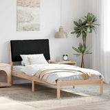 Vidaxl bedframe bruin en zwart 100 x 200 cm massief grenenhout