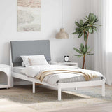 Vidaxl bedframe wit en lichtgrijs 100 x 200 cm massief grenenhout