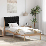 Vidaxl bedframe met gevoerd hoofdgedeelte bruin 75 x 190 cm