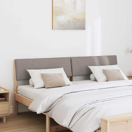 Vidaxl gestoffeerd hoofdbord taupe 200 cm massief grenenhout