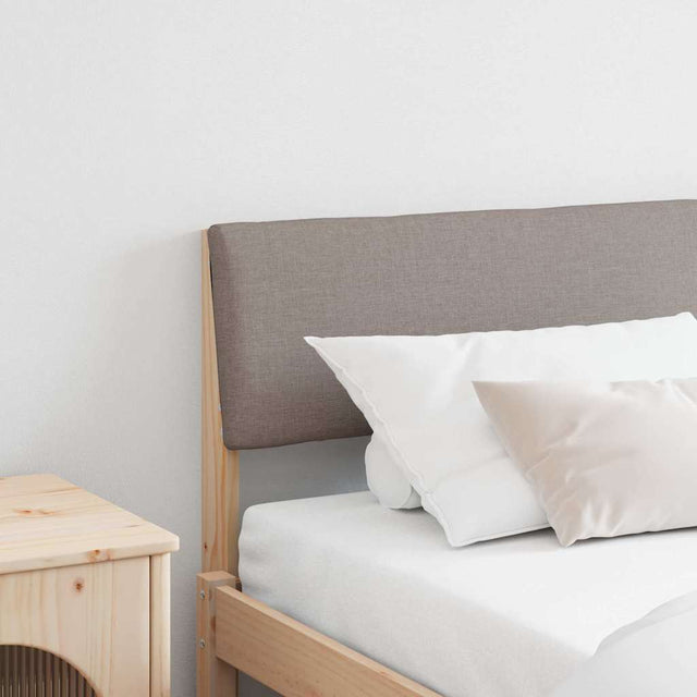 Vidaxl gestoffeerd hoofdbord taupe 180 cm massief grenenhout