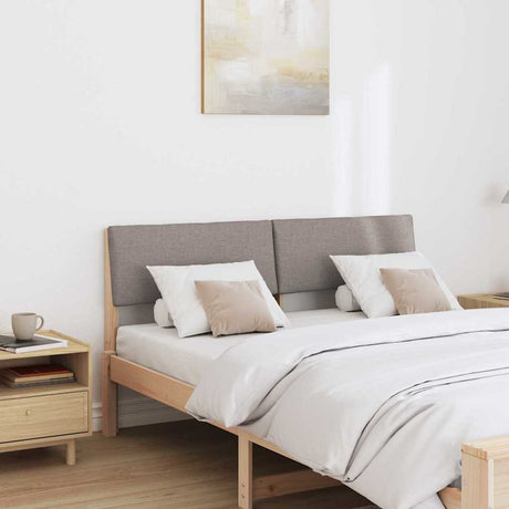Vidaxl gestoffeerd hoofdbord taupe 150 cm massief grenenhout