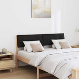 Vidaxl gestoffeerd hoofdbord zwart 140 cm massief grenenhout