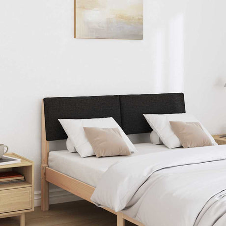 Vidaxl gestoffeerd hoofdbord zwart 120 cm massief grenenhout