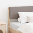 Vidaxl gestoffeerd hoofdbord taupe 100 cm massief grenenhout