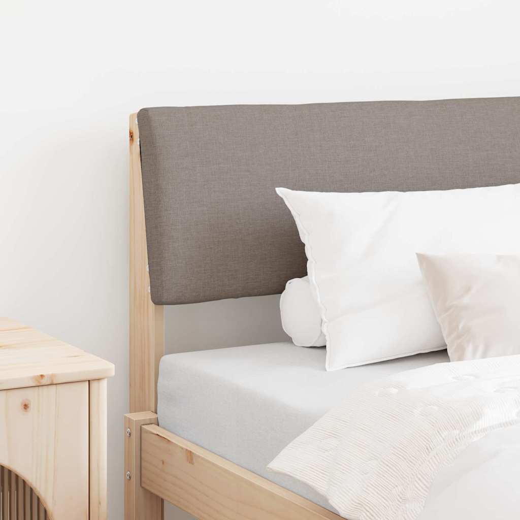 Vidaxl gestoffeerd hoofdbord taupe 100 cm massief grenenhout