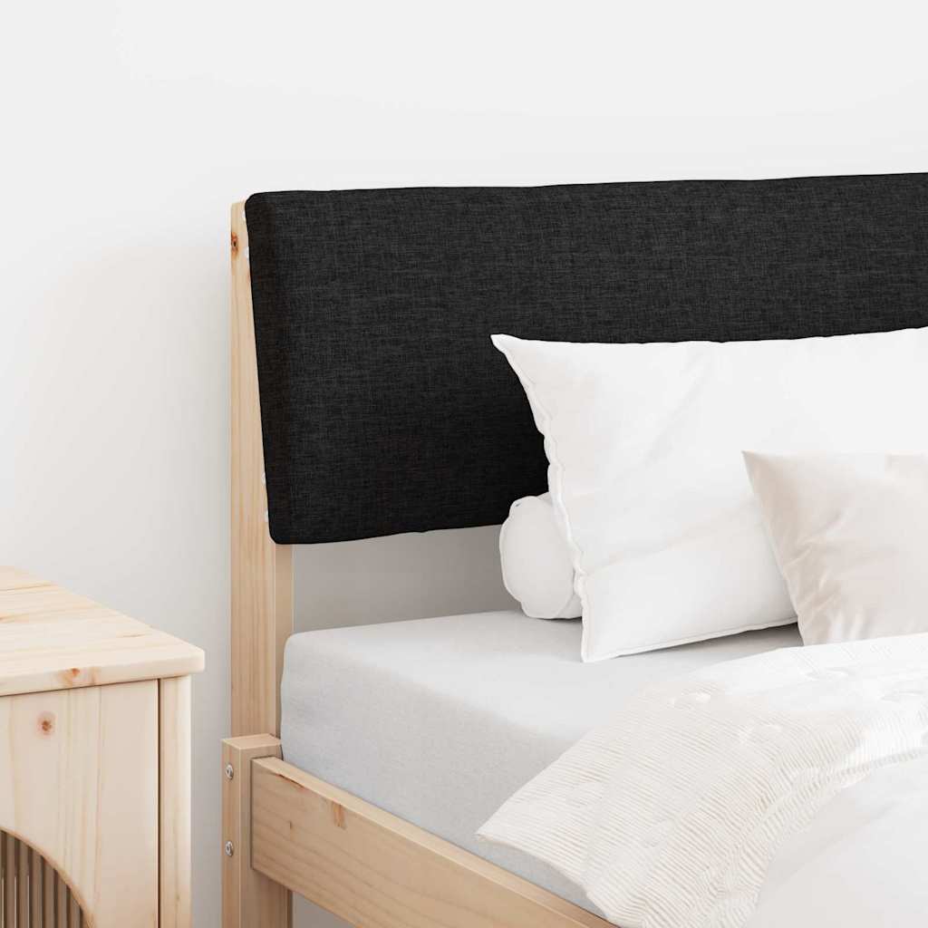 Vidaxl gestoffeerd hoofdbord zwart 90 cm massief grenenhout