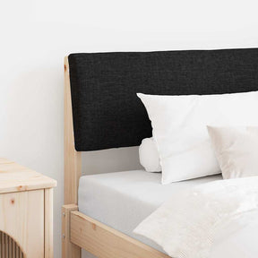 Vidaxl gestoffeerd hoofdbord zwart 90 cm massief grenenhout