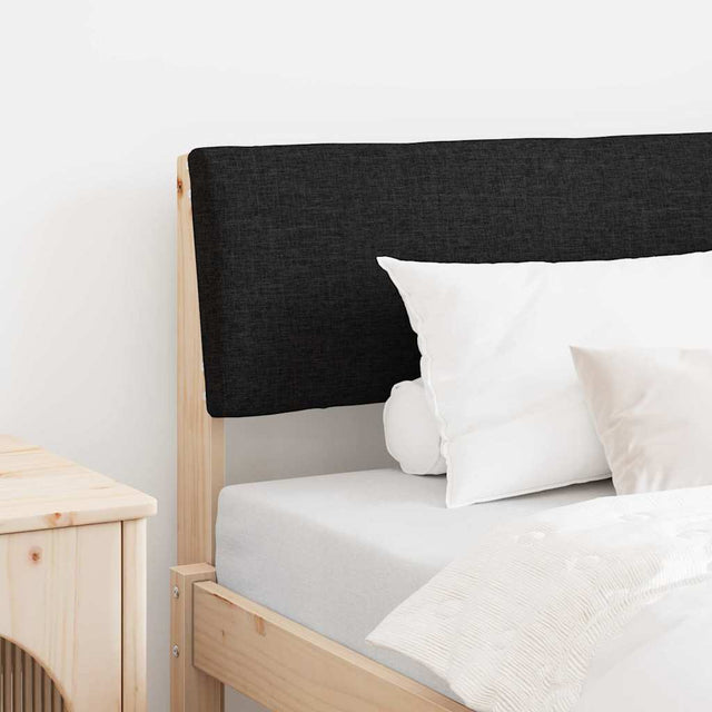 Vidaxl gestoffeerd hoofdbord zwart 90 cm massief grenenhout