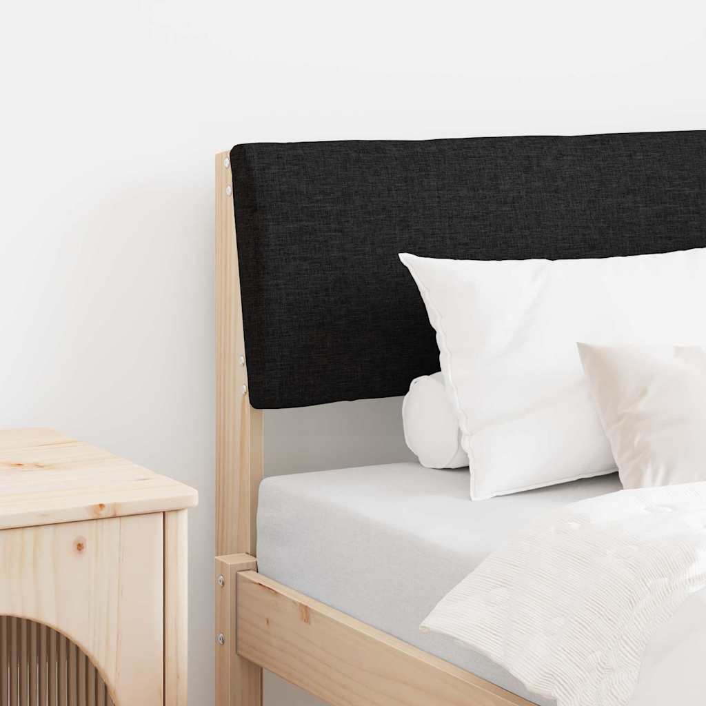 Vidaxl gestoffeerd hoofdbord zwart 80 cm massief grenenhout