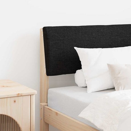 Vidaxl gestoffeerd hoofdbord zwart 80 cm massief grenenhout