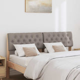 Vidaxl gestoffeerd hoofdbord taupe 140 cm massief grenenhout