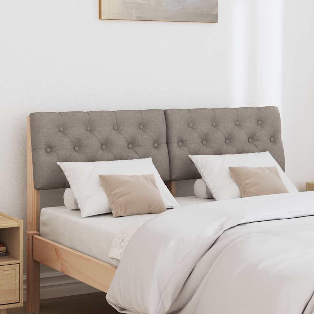 Vidaxl gestoffeerd hoofdbord taupe 120 cm massief grenenhout