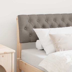 Vidaxl gestoffeerd hoofdbord taupe 90 cm massief grenenhout