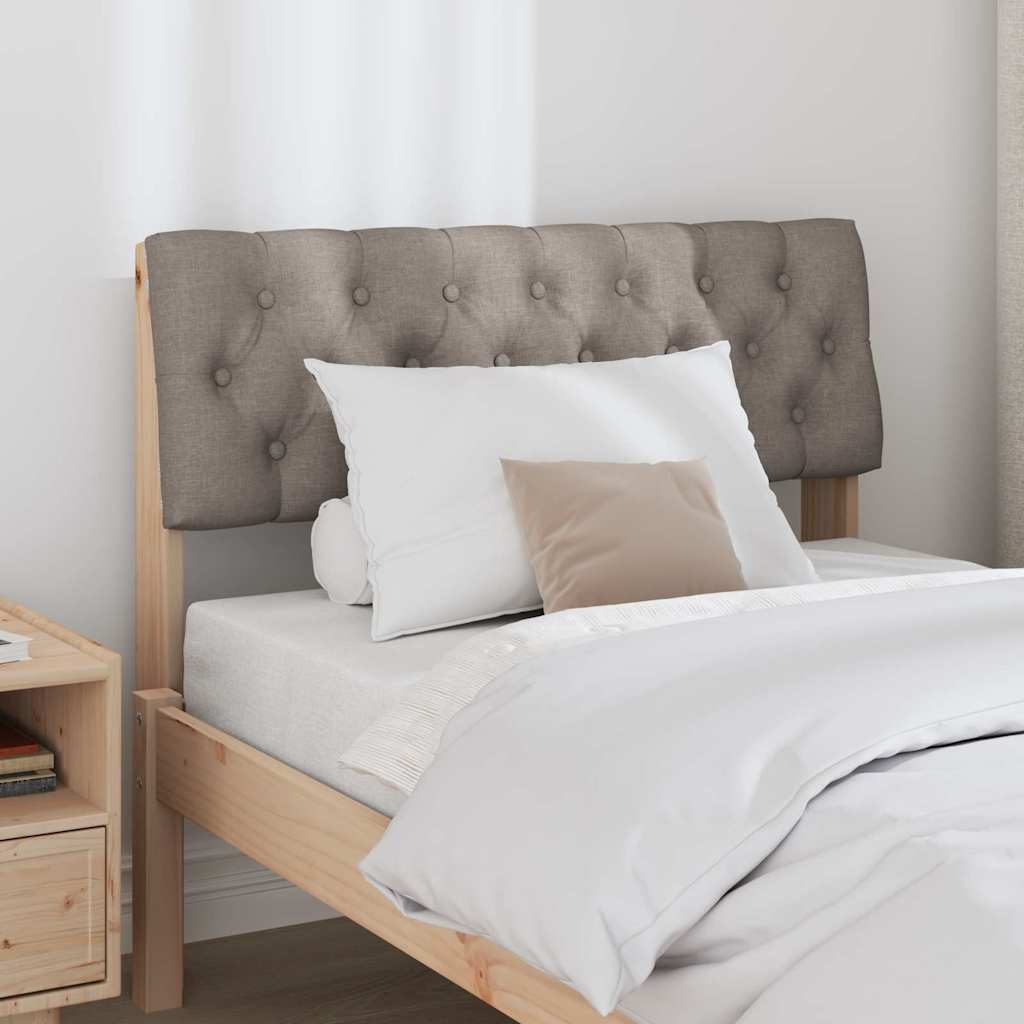 Vidaxl gestoffeerd hoofdbord taupe 90 cm massief grenenhout