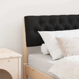 Vidaxl gestoffeerd hoofdbord zwart 75 cm massief grenenhout
