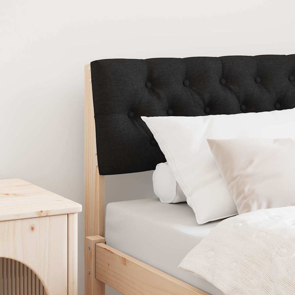 Vidaxl gestoffeerd hoofdbord zwart 75 cm massief grenenhout