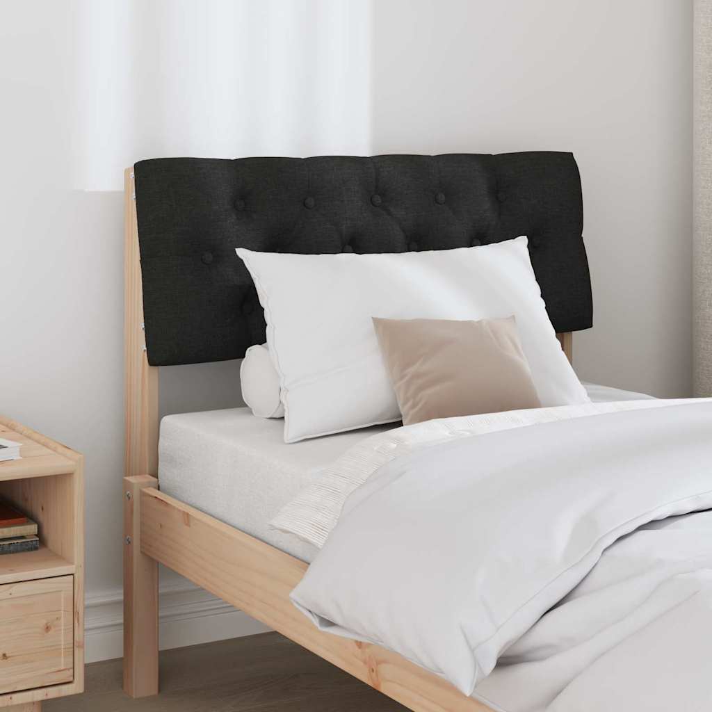 Vidaxl gestoffeerd hoofdbord zwart 75 cm massief grenenhout