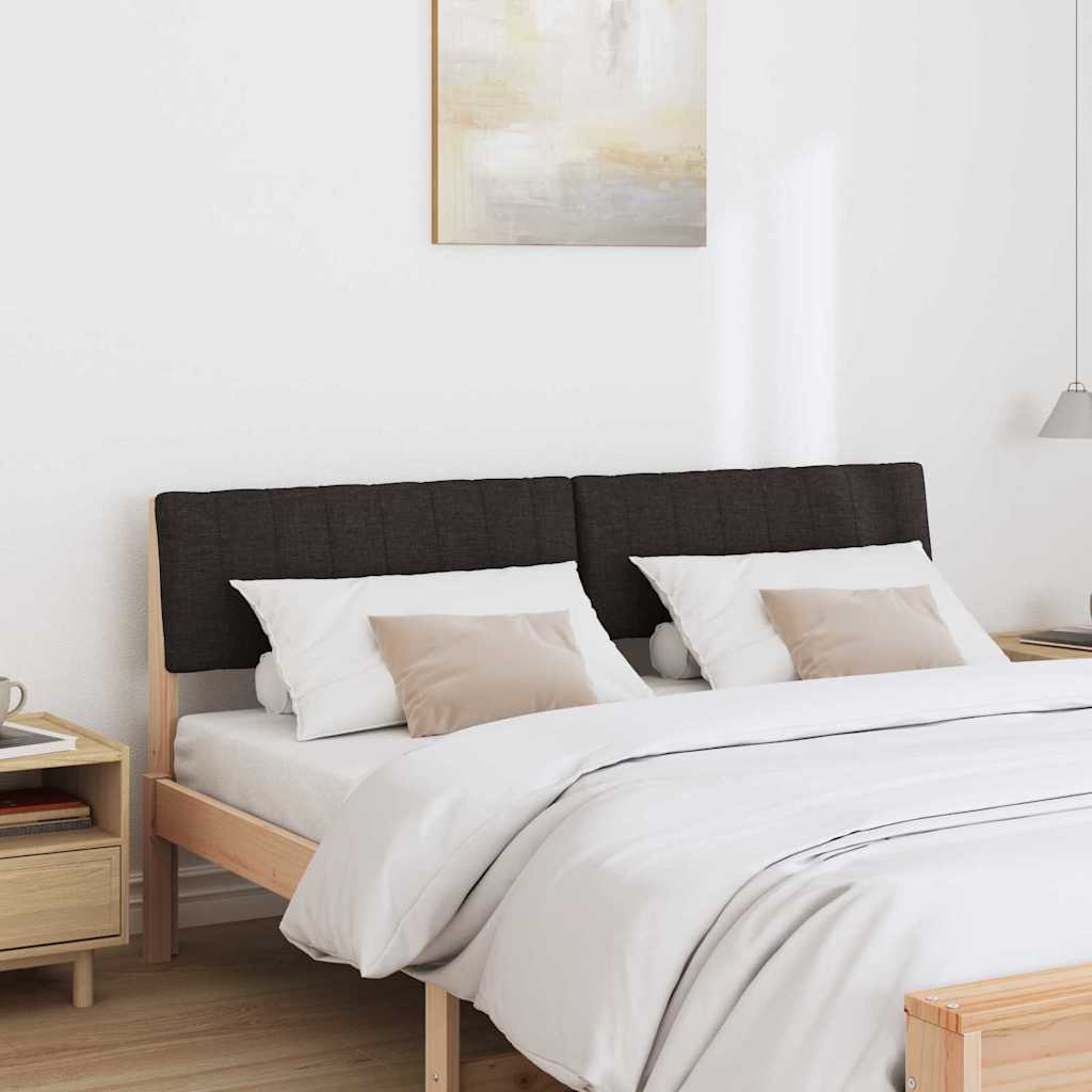 Vidaxl gestoffeerd hoofdbord zwart 150 cm massief grenenhout