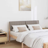 Vidaxl gestoffeerd hoofdbord taupe 140 cm massief grenenhout