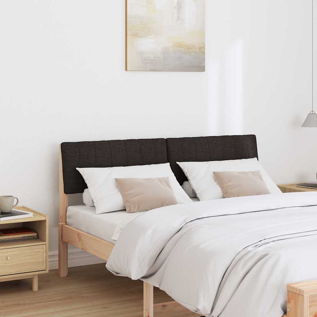 Vidaxl gestoffeerd hoofdbord zwart 135 cm massief grenenhout