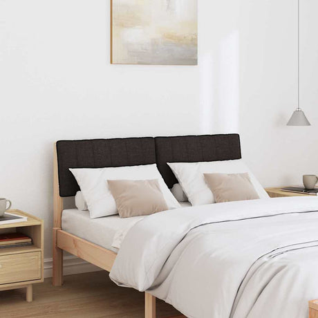 Vidaxl gestoffeerd hoofdbord zwart 120 cm massief grenenhout