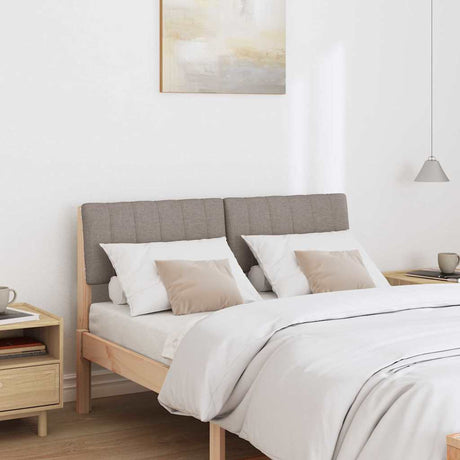 Vidaxl gestoffeerd hoofdbord taupe 120 cm massief grenenhout