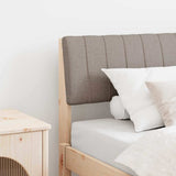 Vidaxl gestoffeerd hoofdbord taupe 100 cm massief grenenhout