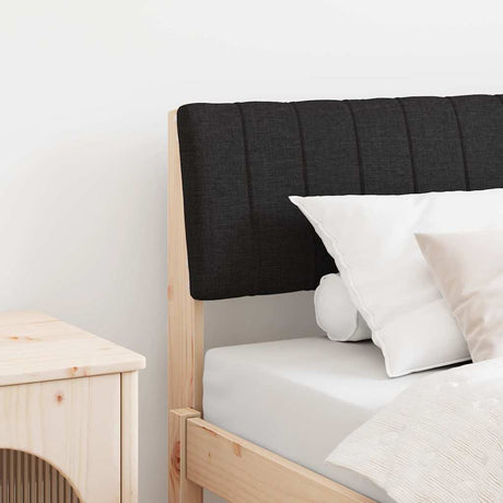 Vidaxl gestoffeerd hoofdbord zwart 90 cm massief grenenhout