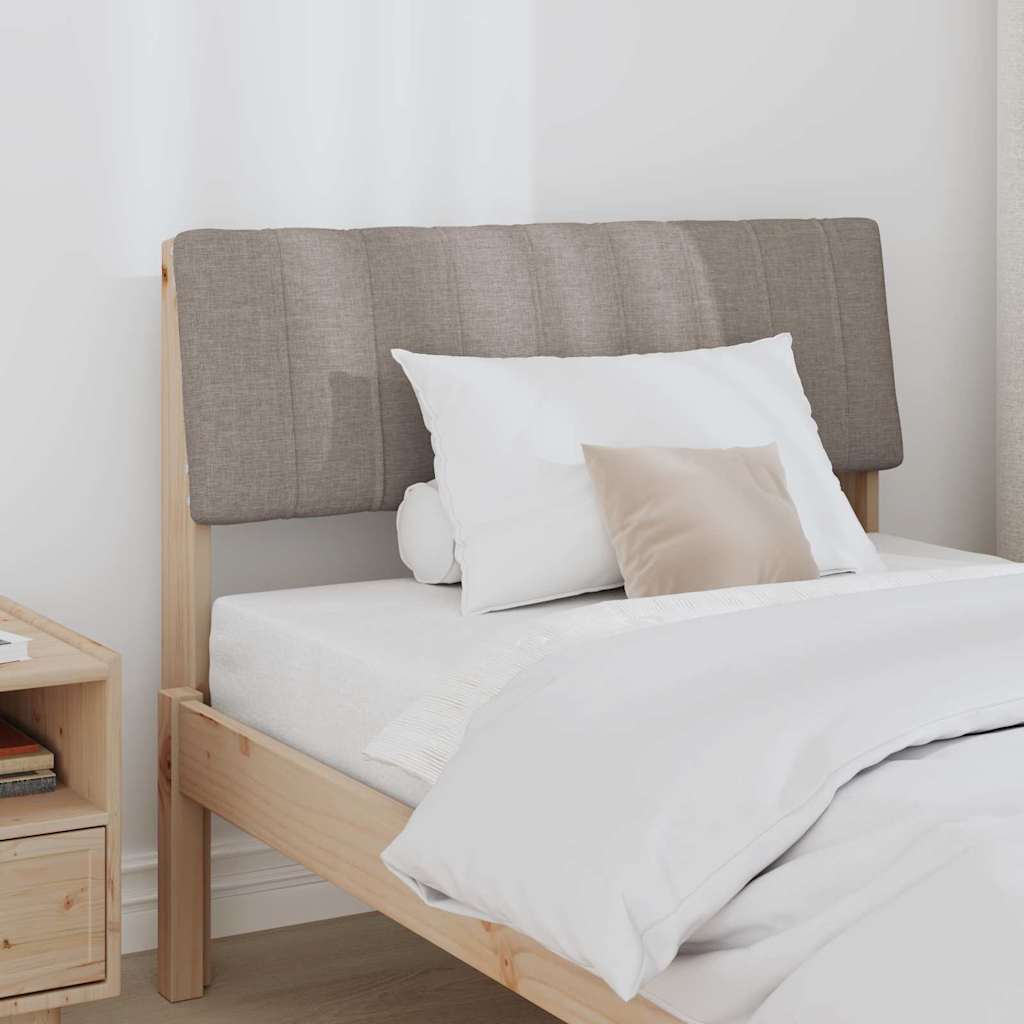 Vidaxl gestoffeerd hoofdbord taupe 90 cm massief grenenhout
